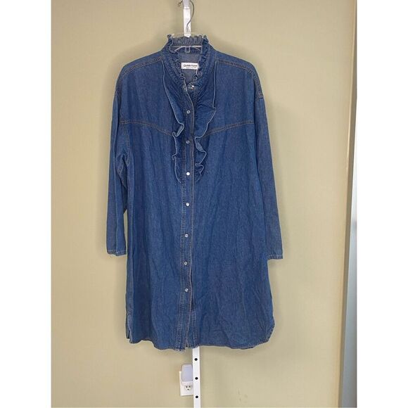 Overlover NWT Catalina Dress in Blue Denim Size M - Picture 1 of 5